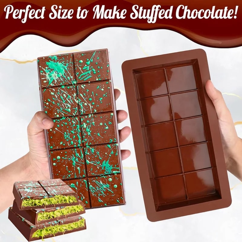 Chocolate Bar Molds Silicone Mould For Protein Bars And Wax Melts Easy Release Durable Rectangle 1