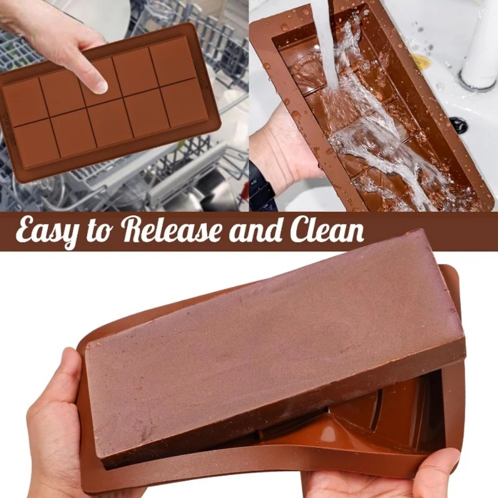 Chocolate Bar Molds Silicone Mould For Protein Bars And Wax Melts Easy Release Durable Rectangle 2