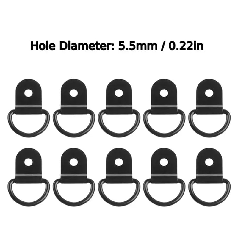 Stainless Steel D Rings Tie Down Anchors – Heavy-Duty Lashing Rings for Car, Boat, RV, Trailer, and Van Cargo