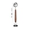 Walnut Wood Coffee Scoop - Stainless Steel Measuring Spoon with Long Handle