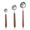 Walnut Wood Coffee Scoop - Stainless Steel Measuring Spoon with Long Handle