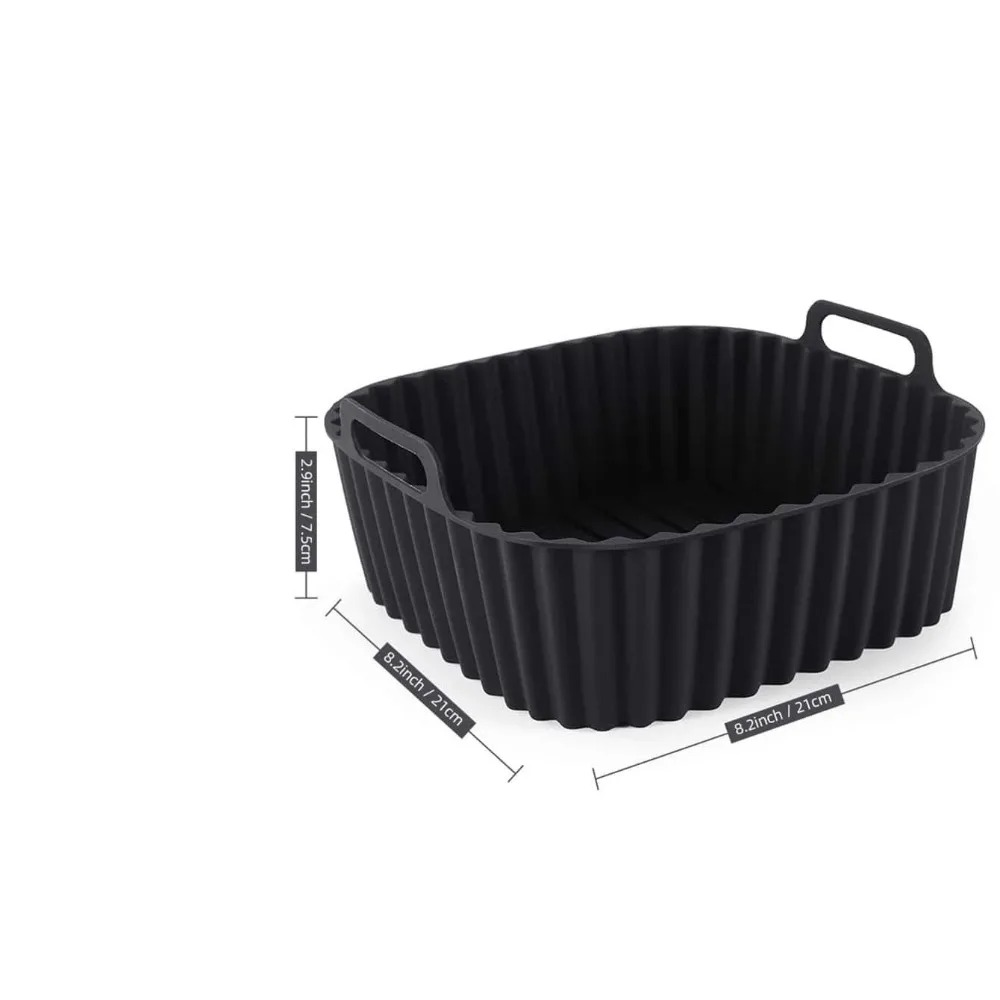 Reusable Air Fryer Silicone Liners – Non-Stick Basket Mat for Air Fryers, Oven & Microwave Safe