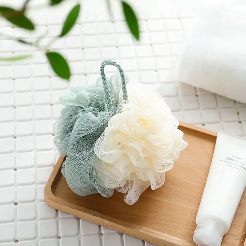 Soft Shower Mesh Sponge – Exfoliating Back Brush for Smooth, Radiant Skin