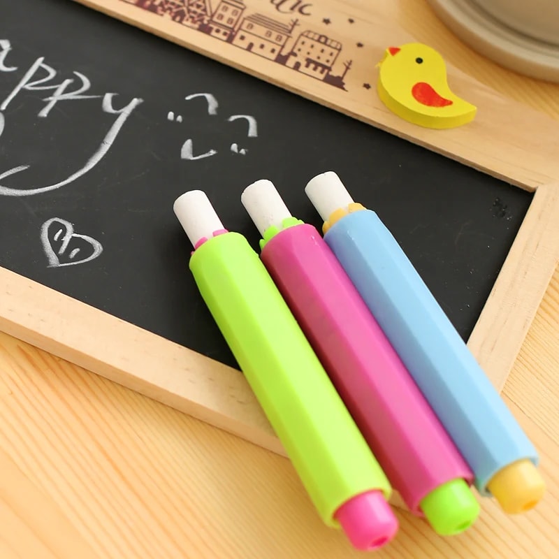 Non-toxic Chalk Holders for Teachers & Kids – Clean & Colorful Chalk Clips for Drawing Boards
