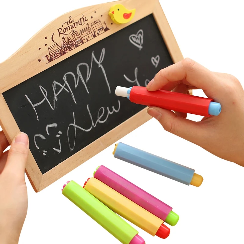 Non-toxic Chalk Holders for Teachers & Kids – Clean & Colorful Chalk Clips for Drawing Boards