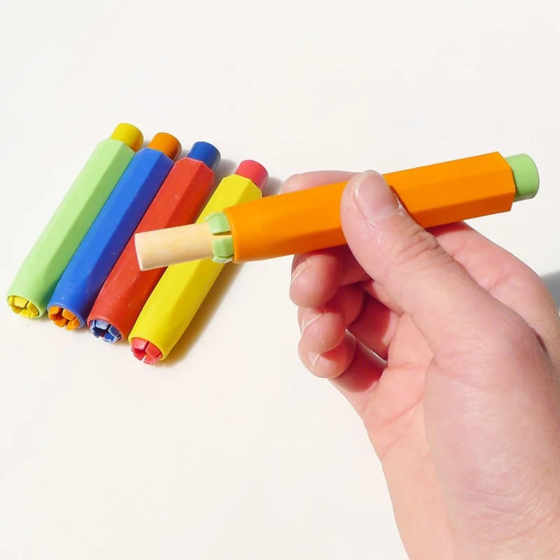Non-toxic Chalk Holders for Teachers & Kids – Clean & Colorful Chalk Clips for Drawing Boards