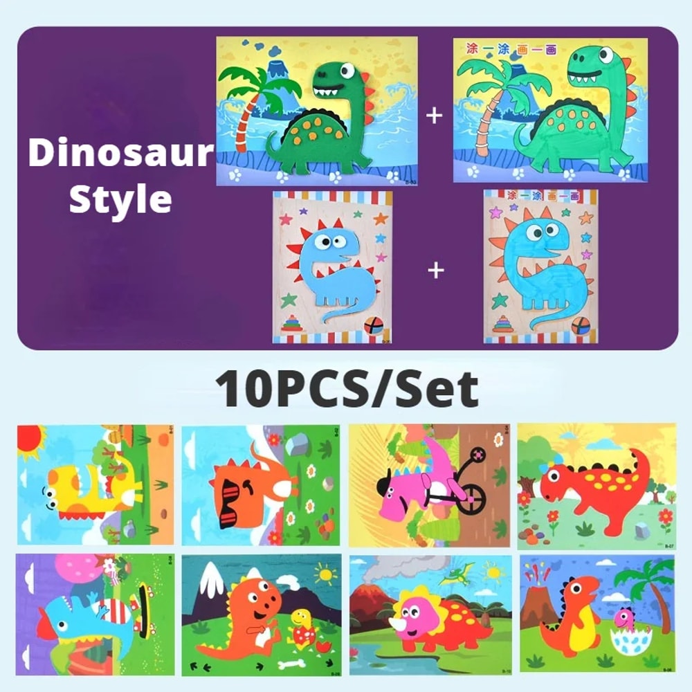 EVA Foam Animal Puzzle Stickers – Fun & Educational DIY Toy for Kids