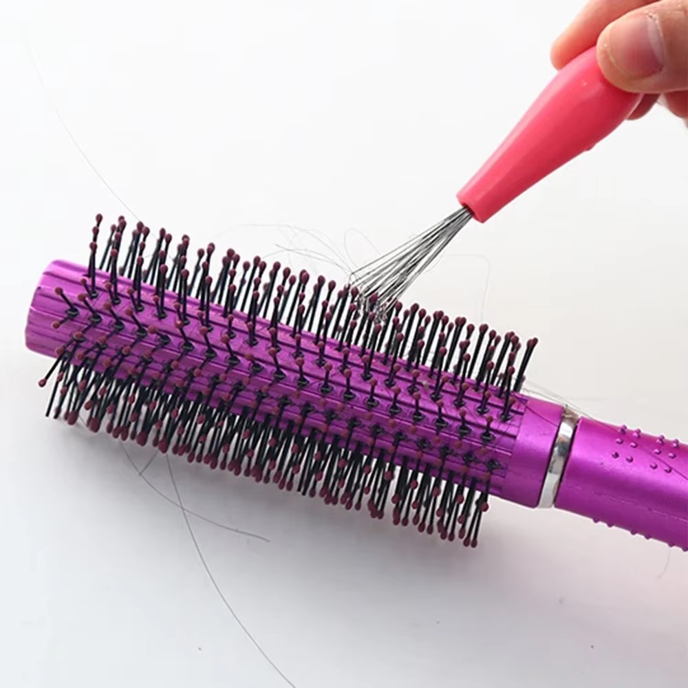 Comb Hair Brush Cleaner – Plastic & Metal Cleaning Remover for Embedded Hair, Tangle Removal Tool, Easy-to-Use Handle