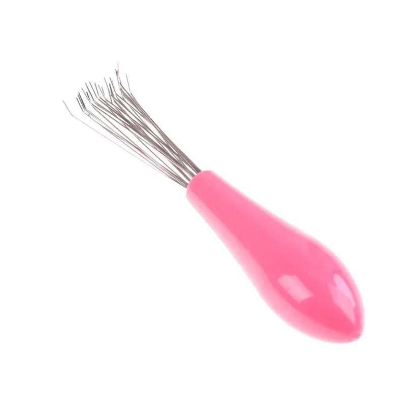 Comb Hair Brush Cleaner – Plastic & Metal Cleaning Remover for Embedded Hair, Tangle Removal Tool, Easy-to-Use Handle