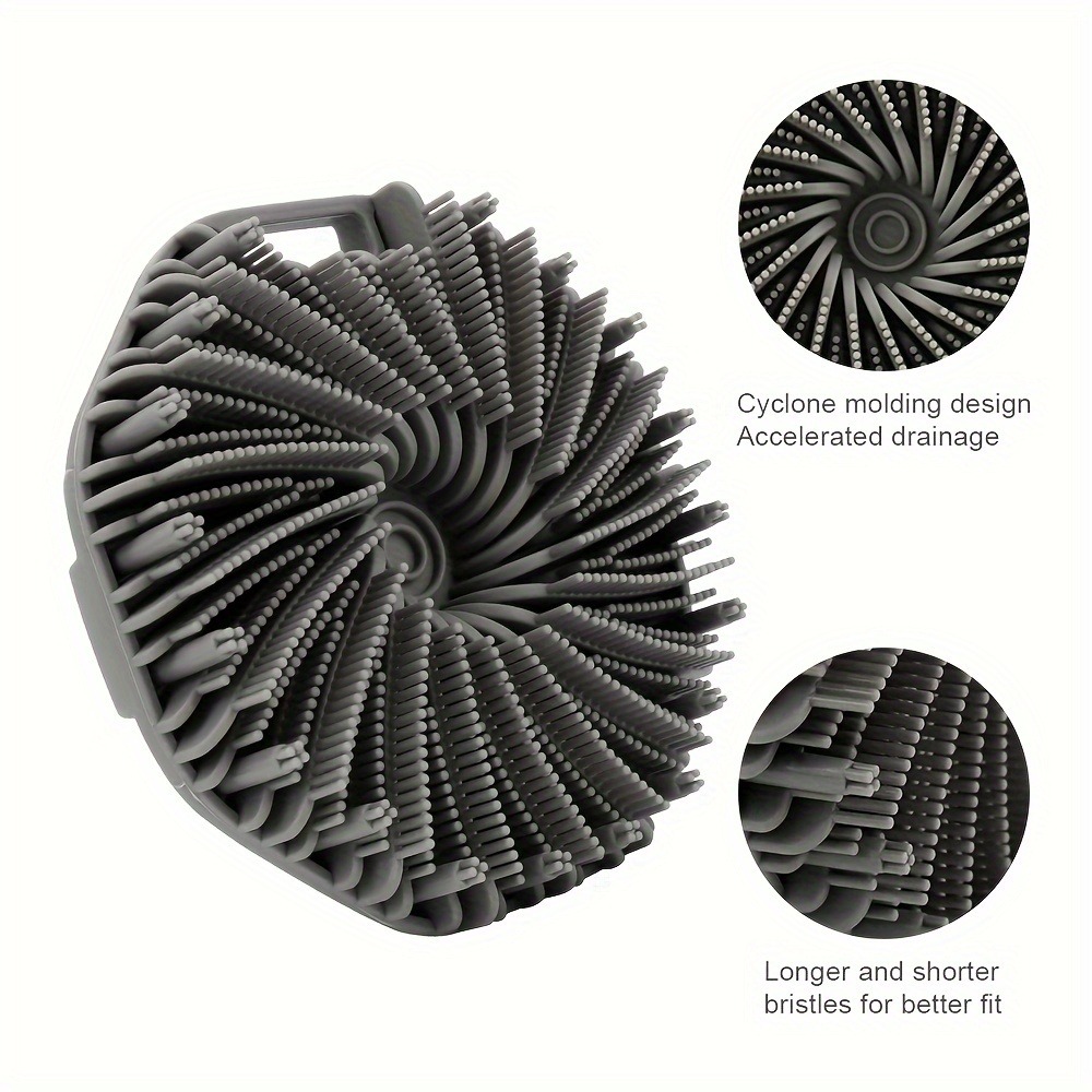 Soft Silicone Back Scrub Brush With Handle Exfoliating Bath Sponge For Skin Massaging 8