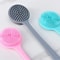 DoubleSided Silicone Back Scrubber With Long Handle Shower Massage And Exfoliating Body Bath Brush 3