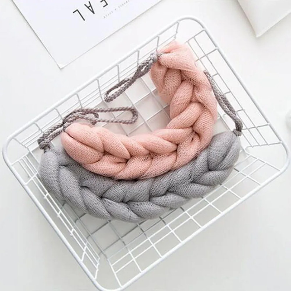 Flower Mesh Shoulder Scrubber Long Sponge Body Back Bath Sponge Shower Exfoliate Strap Shower Body 2