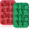 Silicone Christmas Chocolate Molds – Snowflake, Xmas Tree, Gingerbread Man, Candy, Cookie Moulds for DIY Baking and New