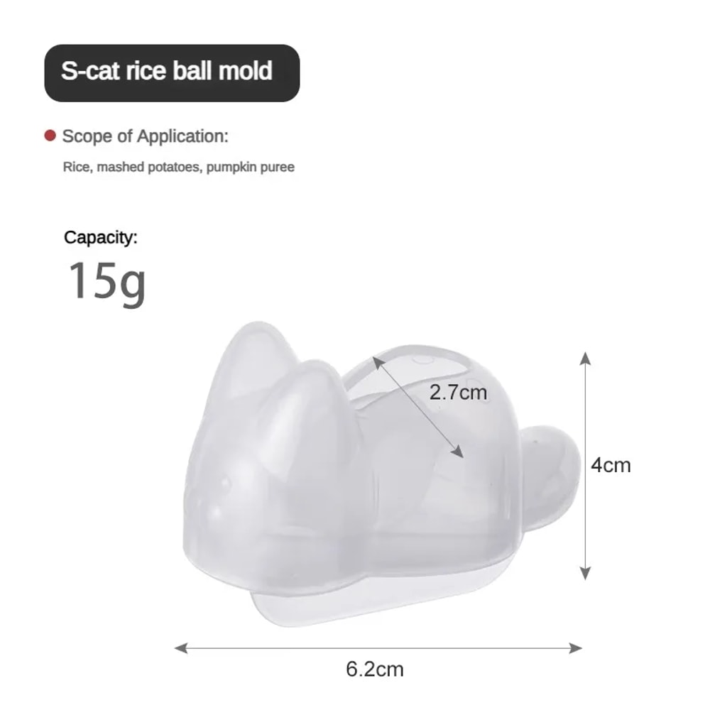 Cute Onigiri Molds - Cat Animal Shape Sushi Rice & Mashed Potato Molds for Kids, Pumpkin Mash Baking Gadgets