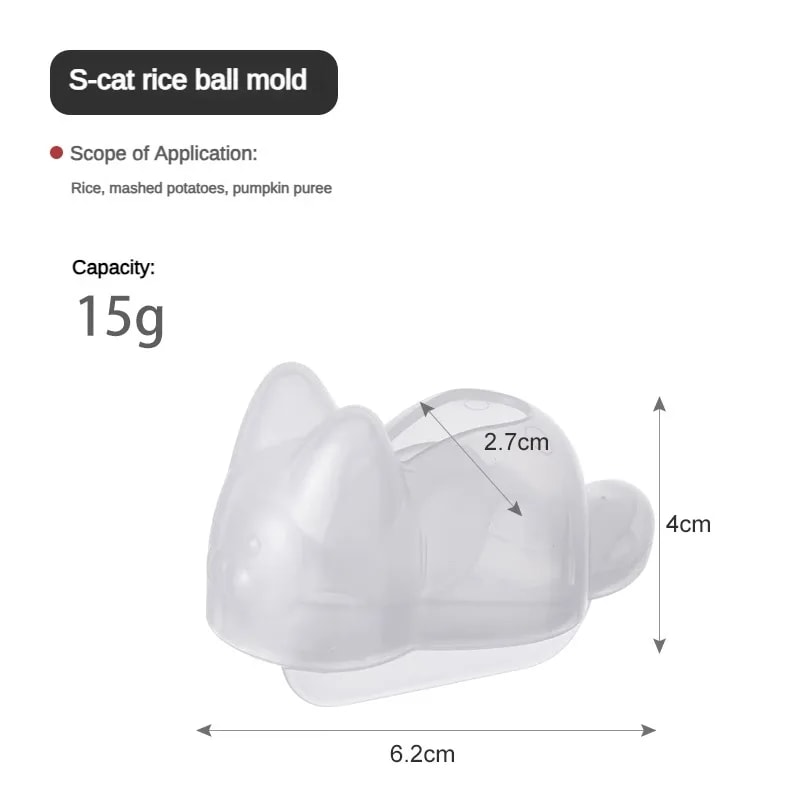 Cute Onigiri Molds - Cat Animal Shape Sushi Rice & Mashed Potato Molds for Kids, Pumpkin Mash Baking Gadgets