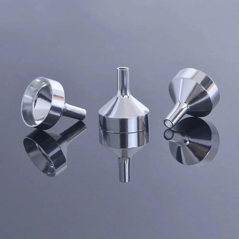 Mini Aluminum Alloy Perfume Dispenser Funnel Set – Perfect for Liquid Dispensing and Travel