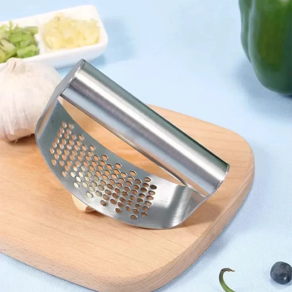 Manual Stainless Steel Garlic Mincer Effortless Garlic Press For Kitchen Use 2