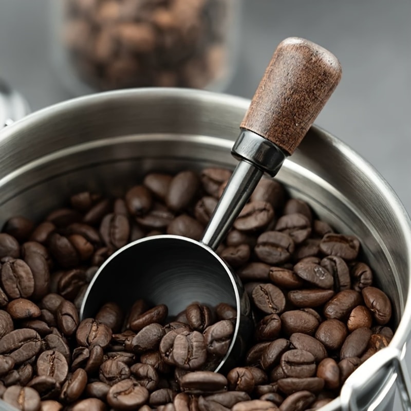 Walnut Wood Coffee Scoop Premium Stainless Steel Long Handle Measuring Spoon For Coffee Tablespoon 1