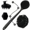 Silicone Bath Brush Set – Long Handle, Exfoliating Massage Brushes for Body, Back, and Face