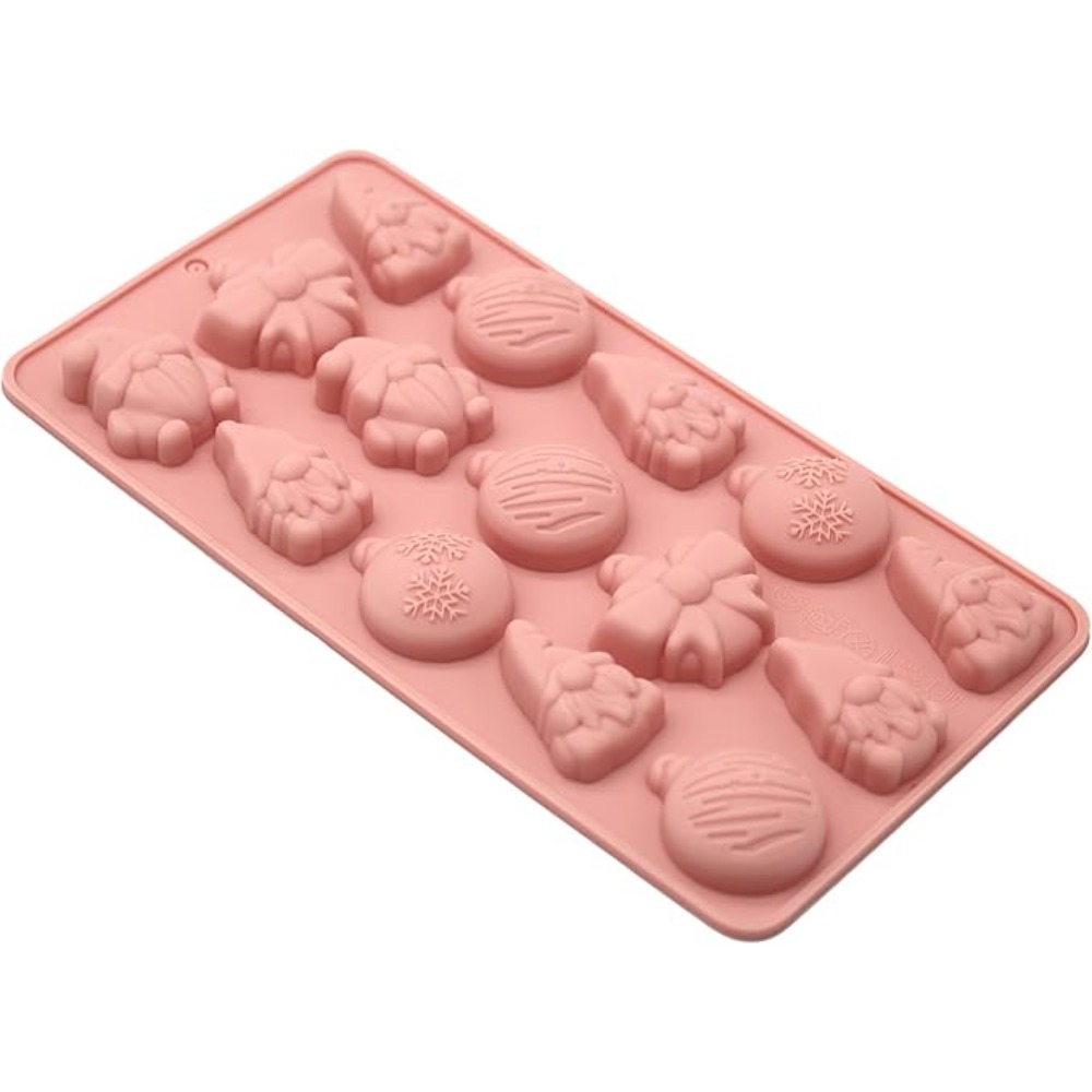 Christmas Silicone Mold Cake Chocolate Candy Maker – Snowflake, Tree, Santa & Snowman Shapes for DIY Baking