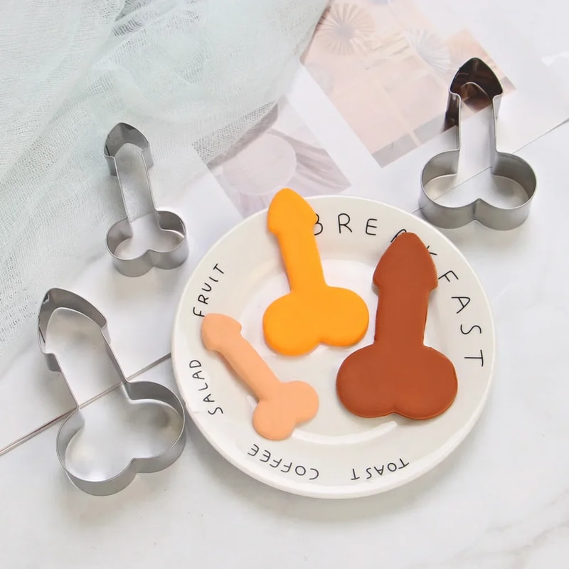 Stainless Steel Penis Cake Tools for Fondant Molding, Baking & Party Decor