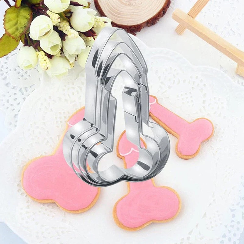 Stainless Steel Penis Cake Tools for Fondant Molding, Baking & Party Decor