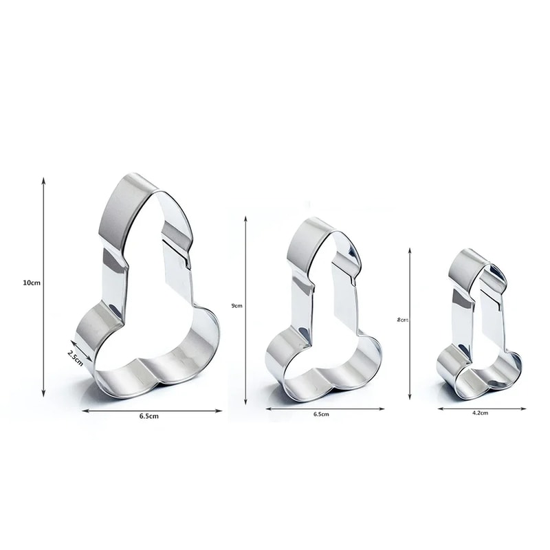 Stainless Steel Penis Cake Tools for Fondant Molding, Baking & Party Decor
