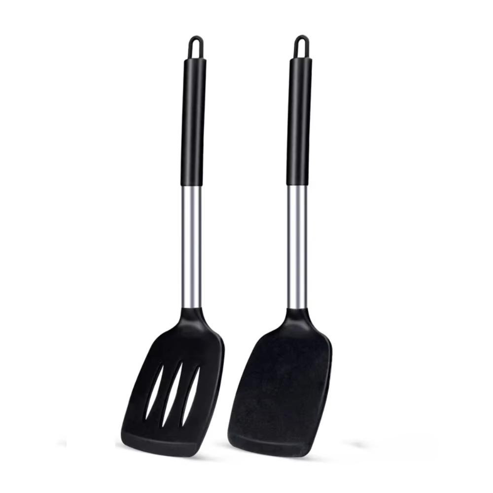 Heat Resistant Silicone Spatula Set - Non-Scratch Kitchen Utensils for Baking, Frying, and Cooking