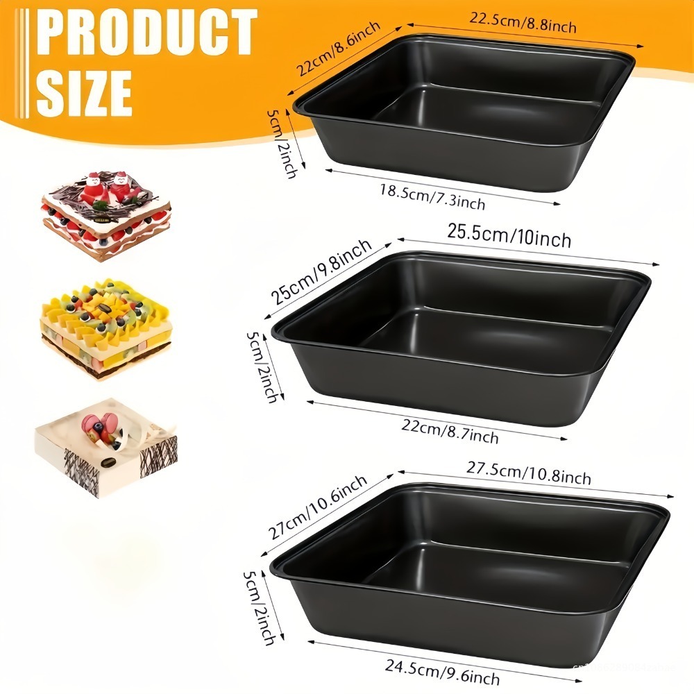 Nonstick Carbon Steel Roasting Pan Rustproof Baking Tray For Bread Cake 5