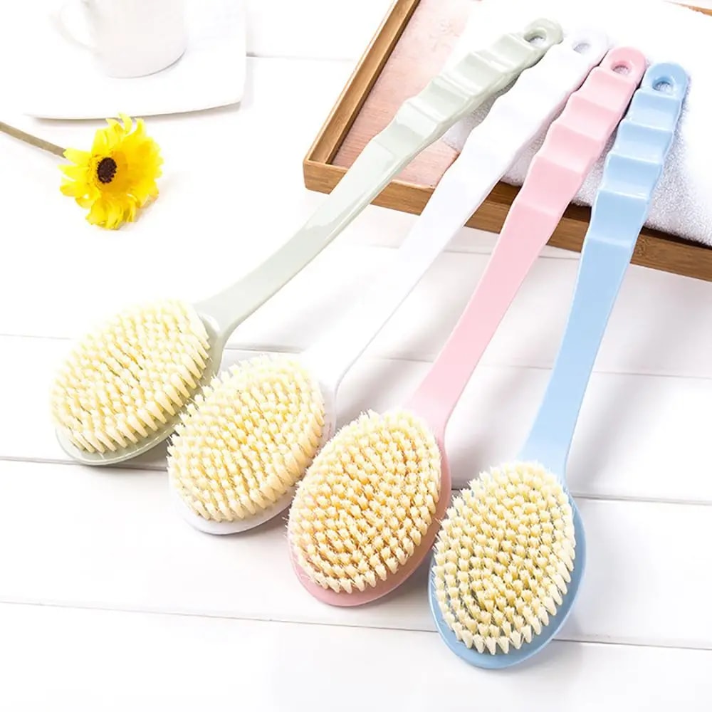 Long Handle Body Scrub Brush – Exfoliating Bath Brush for Soft Skin