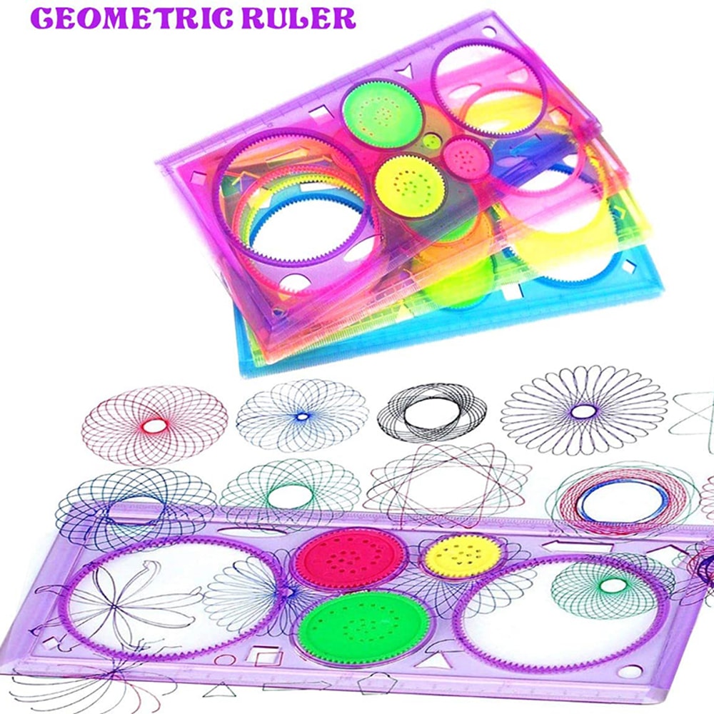 Geometry Spirograph Drawing Stencil Set Creative Art Craft Template For Kids And Adults Perfect Ed 1