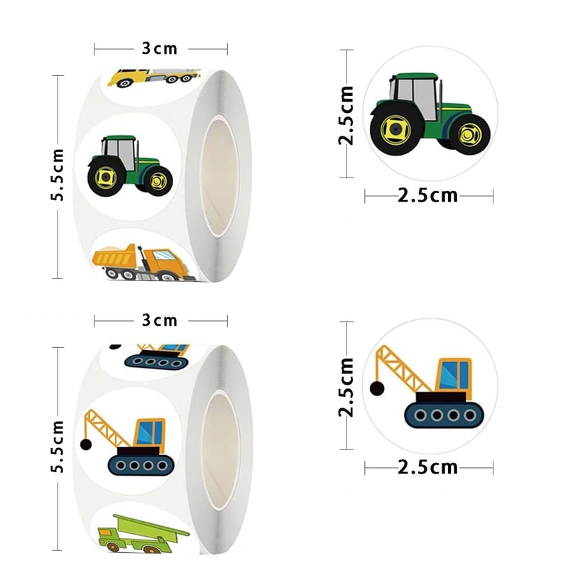 Easykart Construction Truck Stickers for Kids, Teens & Vehicles – Fun Roll for Cars, Homes & More