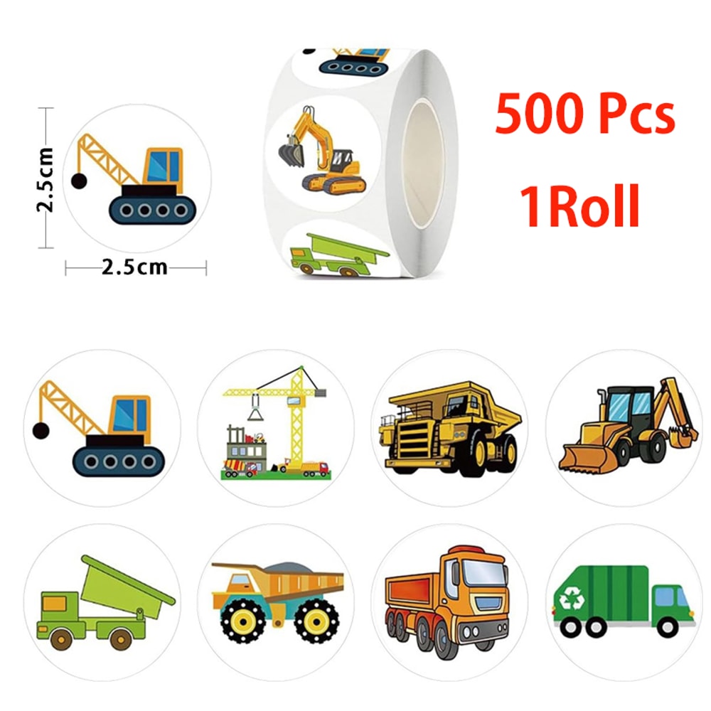 Easykart Construction Truck Stickers for Kids, Teens & Vehicles – Fun Roll for Cars, Homes & More