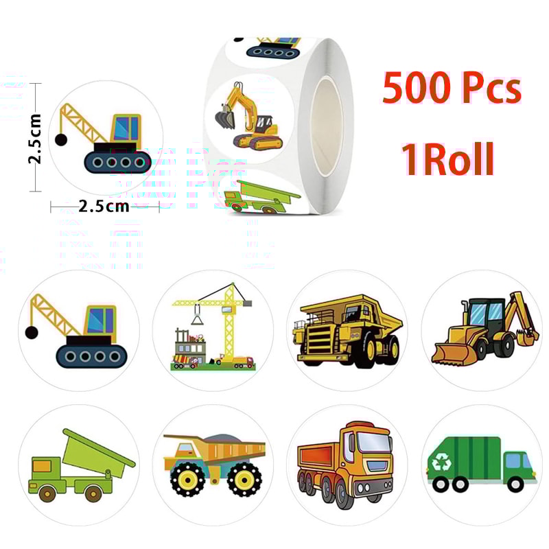 Easykart Construction Truck Stickers for Kids, Teens & Vehicles – Fun Roll for Cars, Homes & More