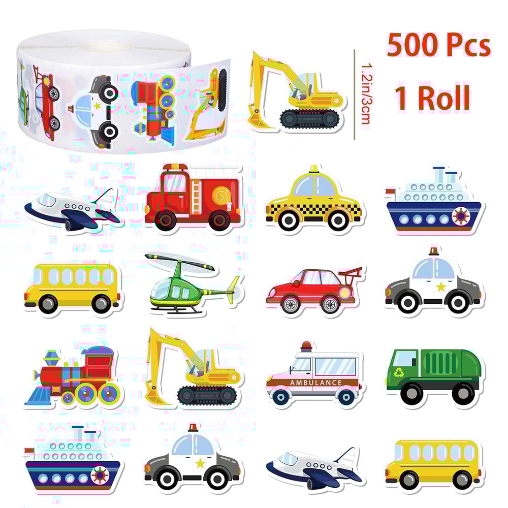 Easykart Construction Truck Stickers for Kids, Teens & Vehicles – Fun Roll for Cars, Homes & More