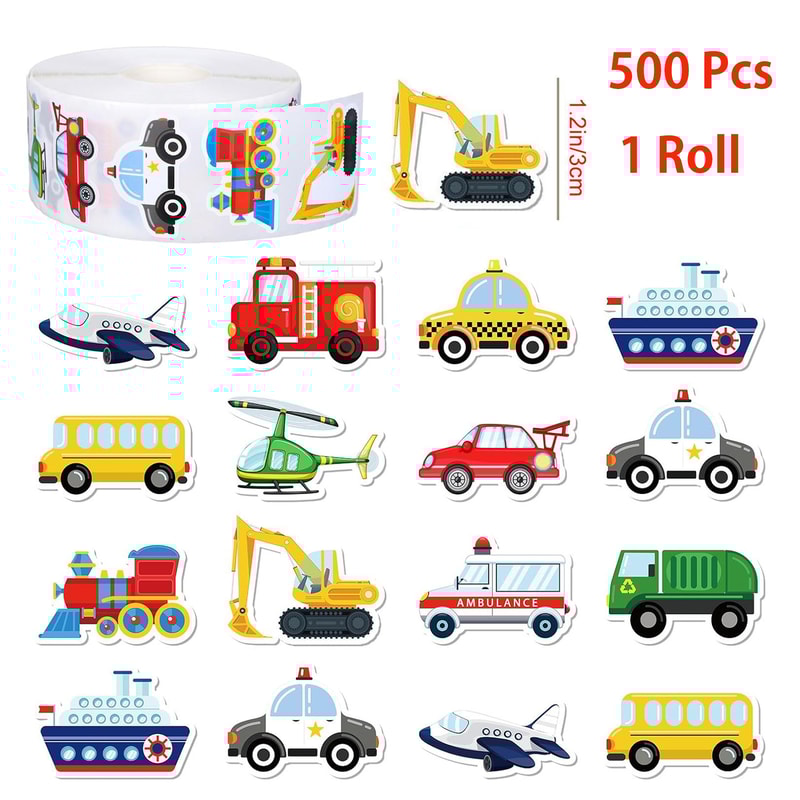 Easykart Construction Truck Stickers for Kids, Teens & Vehicles – Fun Roll for Cars, Homes & More