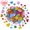 Pieces Colorful Glitter Foam Stickers - Self-Adhesive Stars & Mini Heart Shapes, Perfect for Kids' Arts and Crafts