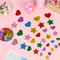 Pieces Colorful Glitter Foam Stickers - Self-Adhesive Stars & Mini Heart Shapes, Perfect for Kids' Arts and Crafts