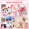 Pieces Colorful Glitter Foam Stickers - Self-Adhesive Stars & Mini Heart Shapes, Perfect for Kids' Arts and Crafts