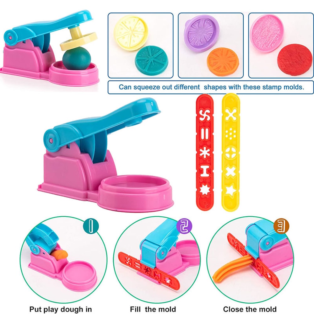 Play Dough Accessories Set For Kids Molds Cutters Rolling Pins Clay Tools 1