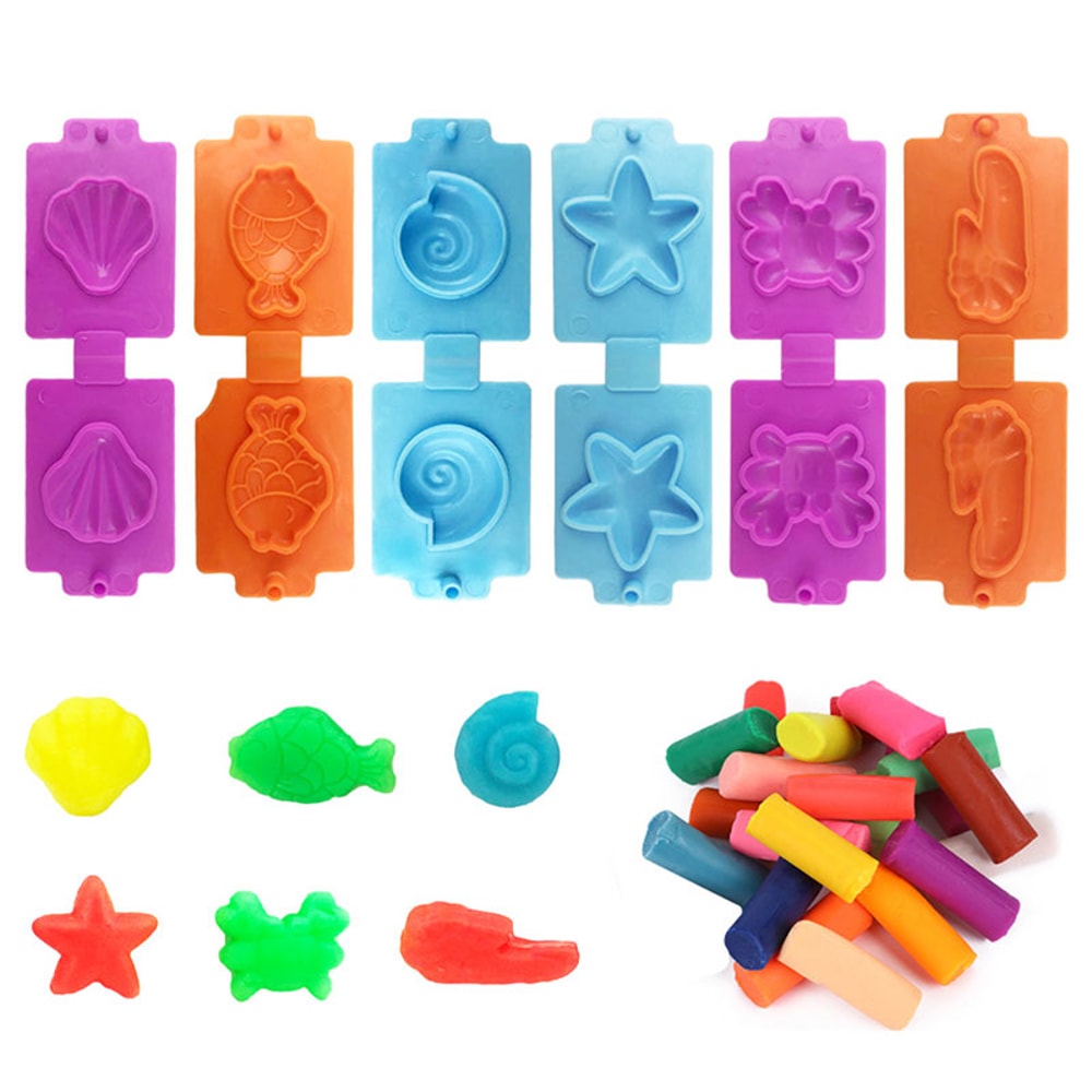 Play Dough Accessories Set For Kids Molds Cutters Rolling Pins Clay Tools 3