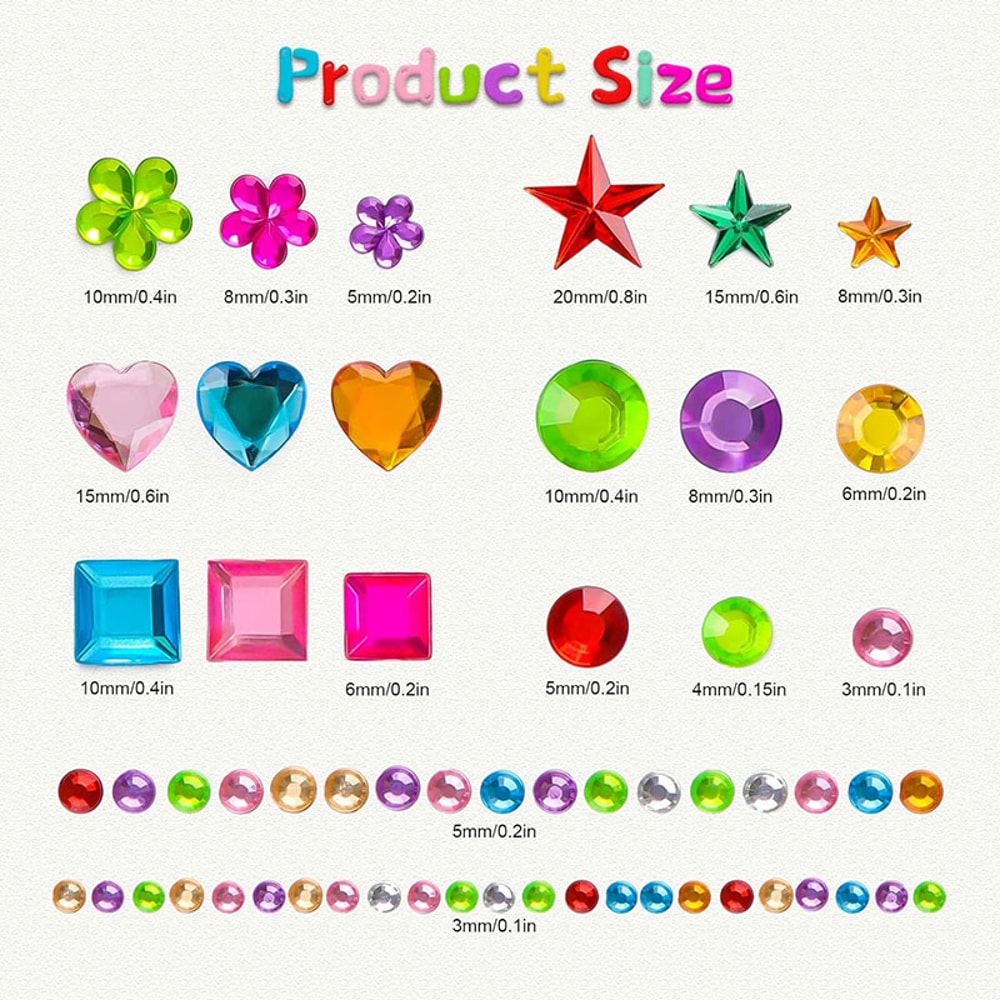 Bling Gem Stickers SelfAdhesive Rhinestone Stickers For DIY Crafts Makeup 2