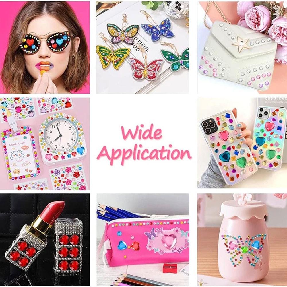 Bling Gem Stickers SelfAdhesive Rhinestone Stickers For DIY Crafts Makeup 4