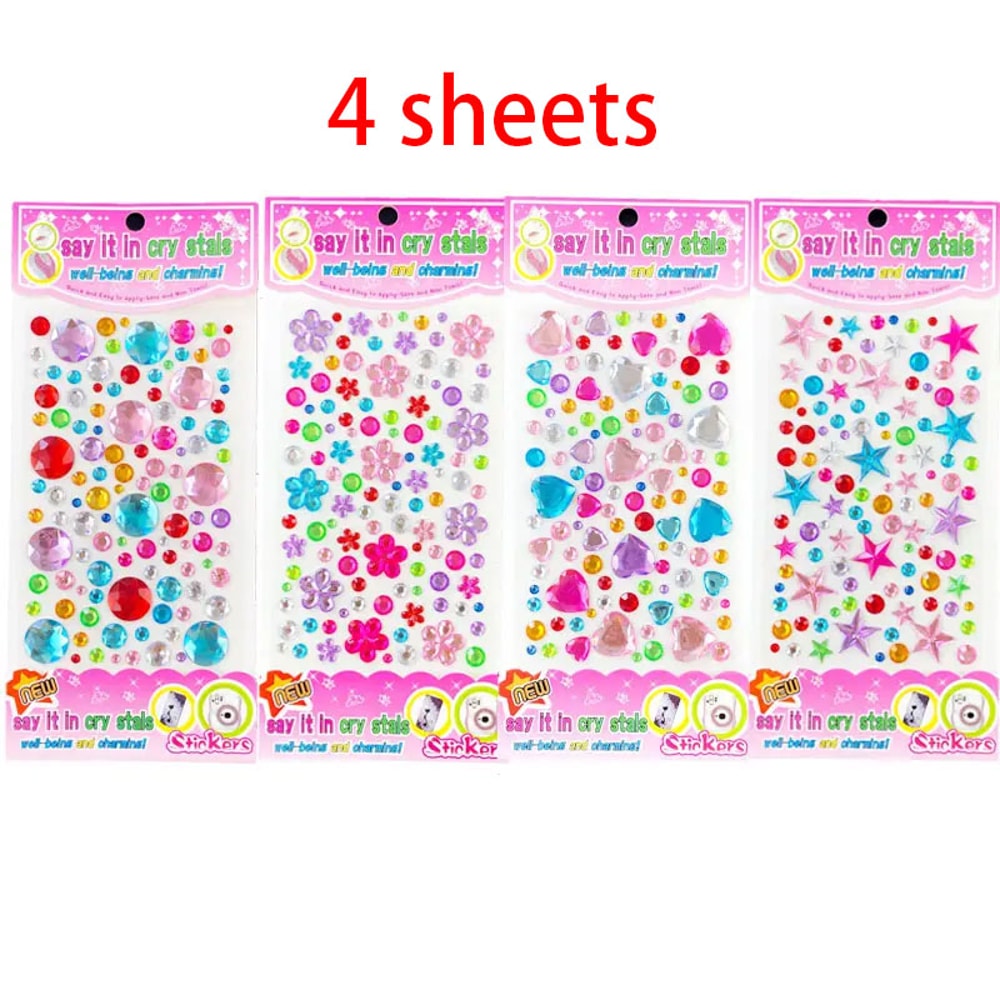Bling Gem Stickers SelfAdhesive Rhinestone Stickers For DIY Crafts Makeup 6