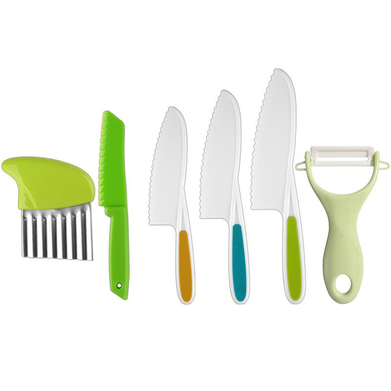 Plastic Knife Set for Kids - Safe Fruit & Vegetable Cutting Toy Knife Set