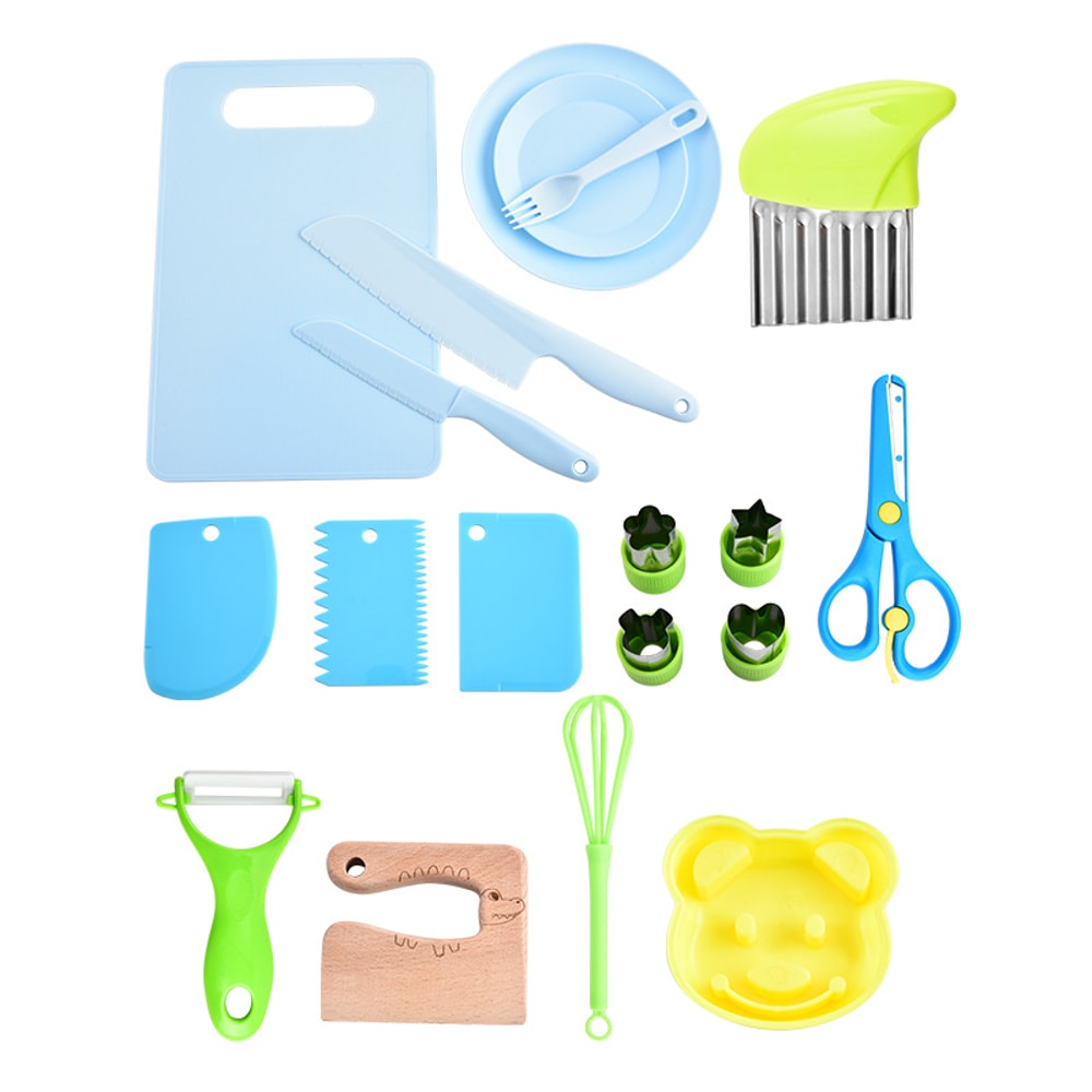 Plastic Knife Set for Kids - Safe Fruit & Vegetable Cutting Toy Knife Set