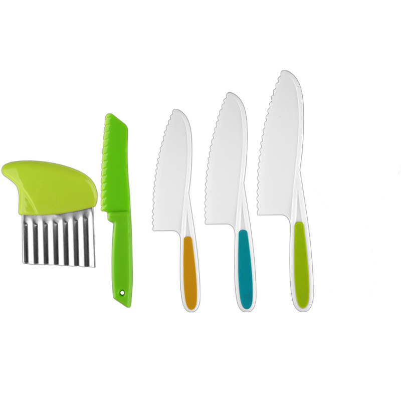 Plastic Knife Set for Kids - Safe Fruit & Vegetable Cutting Toy Knife Set