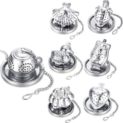 creative owl shaped stainless steel tea filter with chain – bird and duck tea strainer for small teapot