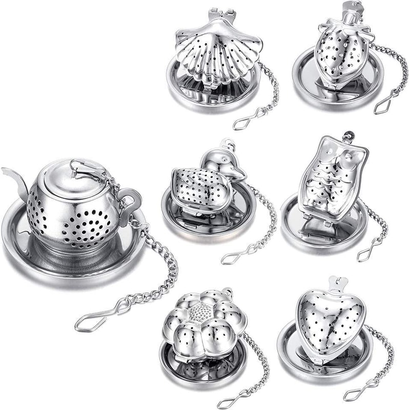 Creative Owl Shaped Stainless Steel Tea Filter with Chain – Bird and Duck Tea Strainer for Small Teapot