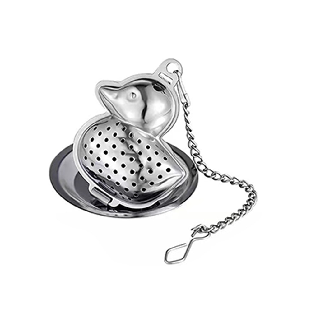 Creative Owl Shaped Stainless Steel Tea Filter with Chain – Bird and Duck Tea Strainer for Small Teapot